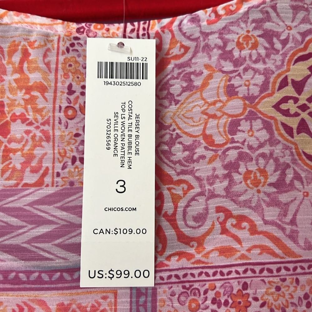 Chico’s NWT blouse - Size 3 - Picture 2 of 4